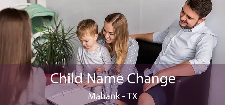 Child Name Change Mabank - TX
