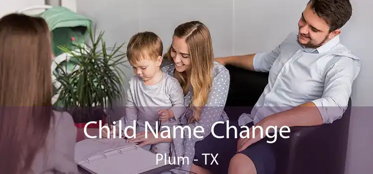 Child Name Change Plum - TX