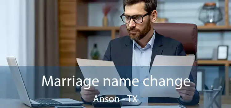  Marriage name change Anson - TX